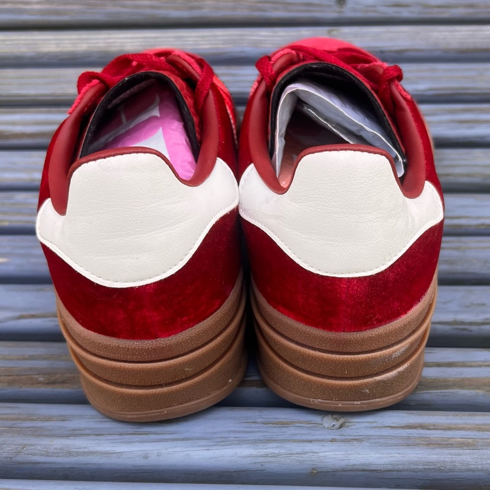 Adidas Gazelle Bold Red Lowtop Sneakers - Picture 7 of 9